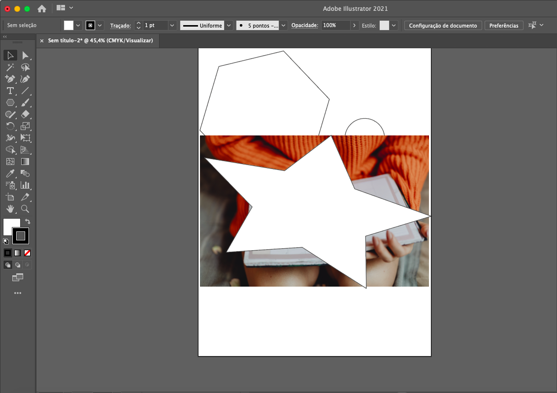 Adicionando imagens dentro de formas no Adobe Illustrator