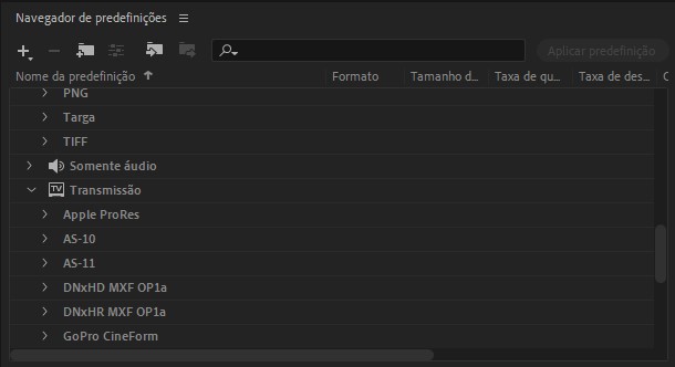 navegador-de-predefinicoes-media-encoder-eng-dtp-multimidia